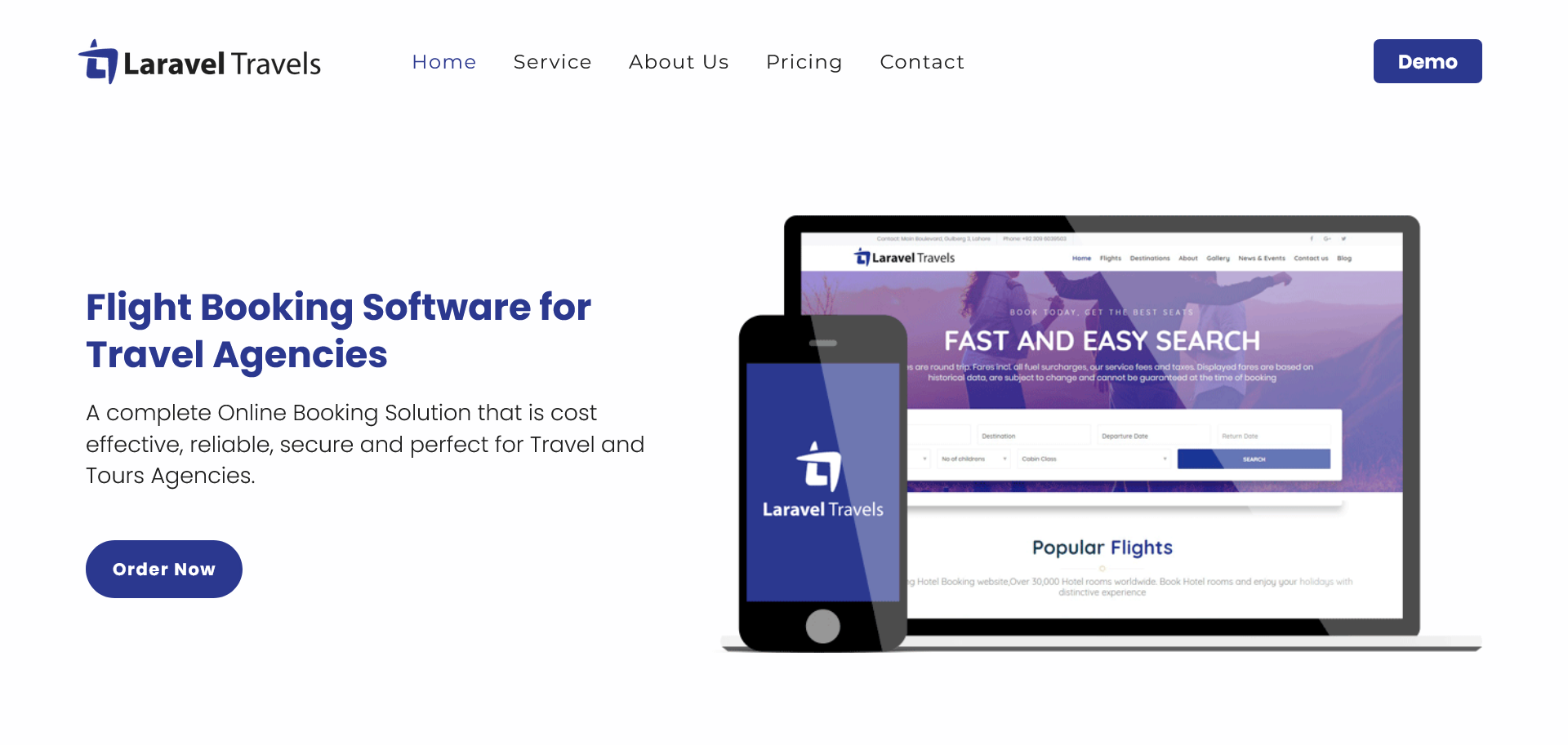Laravel Travels - Flight Booking Software for Travel Agencies